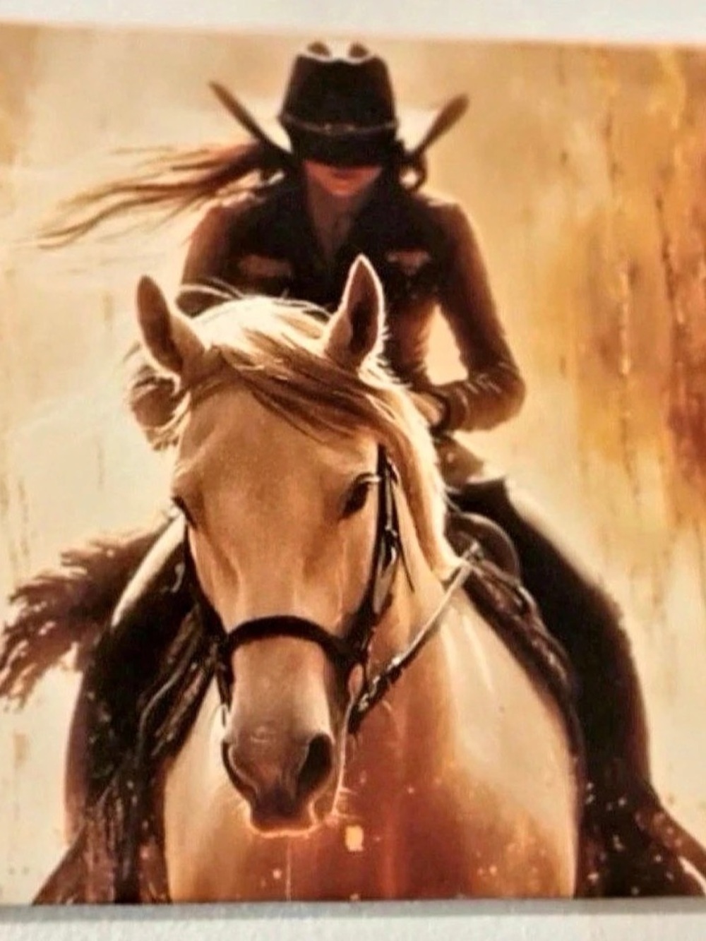 Western Horseback Rider canvas